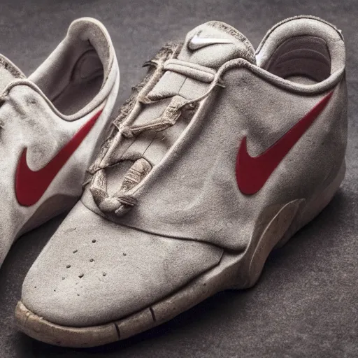Image similar to a photo of a ancient pagan nike shoes, 4 k
