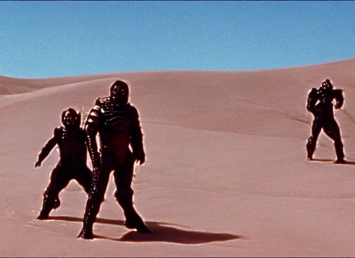 Prompt: scene from the 1 9 9 4 science fiction film dune