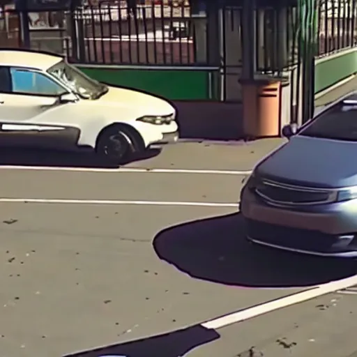 Prompt: cctv footage of a man stealing a car, realistic