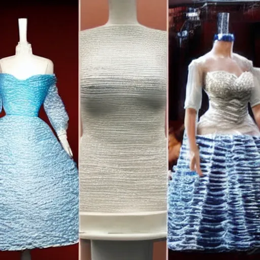 Image similar to dresses made of plastic