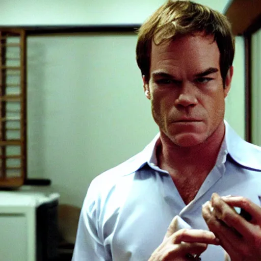 Image similar to Dexter Morgan smoking a cigar