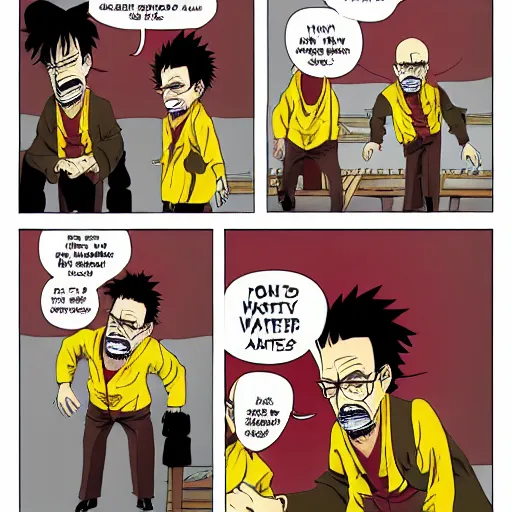 Image similar to walter white as luffy