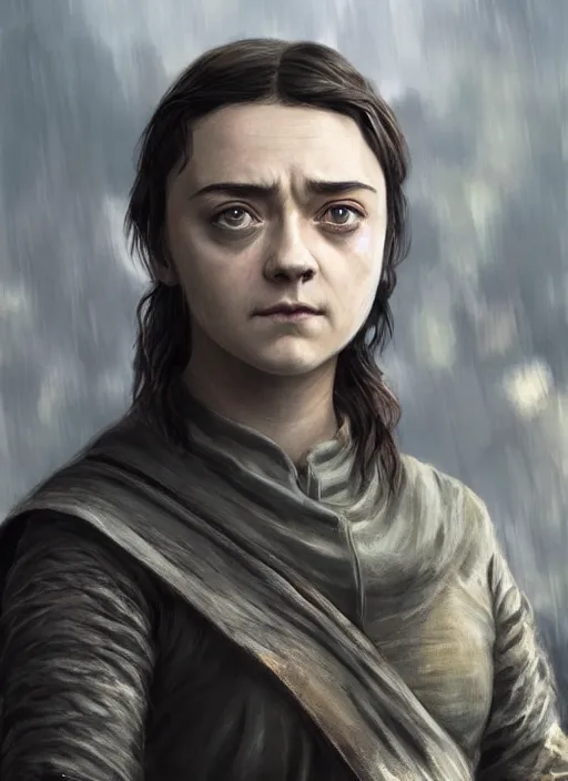 Prompt: arya stark, game of thrones, super highly detailed, professional digital painting, concept art, smooth, sharp focus, no blur, no dof, extreme illustration, unreal engine 5, photorealism, hd quality, 8 k resolution, cinema 4 d, 3 d, beautiful, cinematic, art by artgerm and greg rutkowski and alphonse mucha and loish and wlop