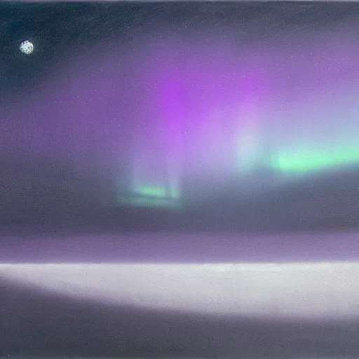 Image similar to the epic abstract painting'arctic void with aurora borealis ', by caspar david friedrich!!!, by rothko!!!, stunning masterpiece, trending on artstation