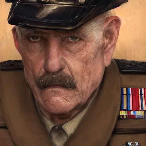 Image similar to portrait of a man by Greg Rutkowski, the grand admiral of the galactic alliance, a man in his 70s, short hair with a mustache, impeccable military composure, wearing the military uniform of the galactic alliance, Star Wars Expanded Universe, highly detailed portrait, digital painting, artstation, concept art, smooth, sharp foccus ilustration, Artstation HQ