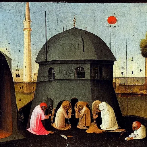 Image similar to ottoman mosque by hieronymus bosch