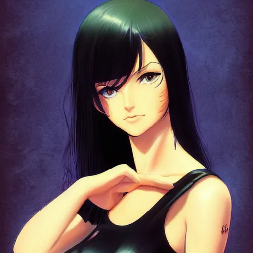 Image similar to nico robin by ilya kuvshinov