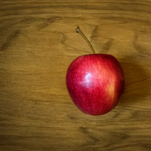 Image similar to an apple floating