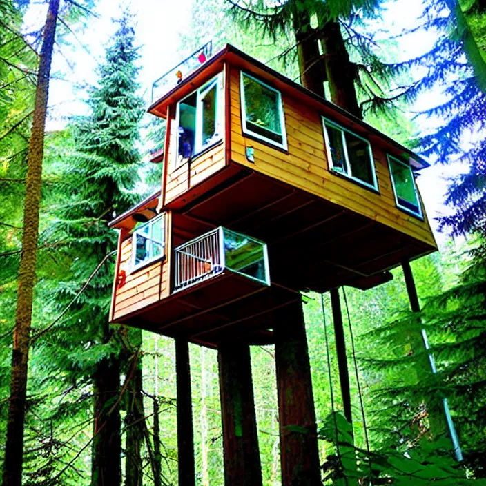 Image similar to mobile home tree house at vanvcouver,british columbia,canada