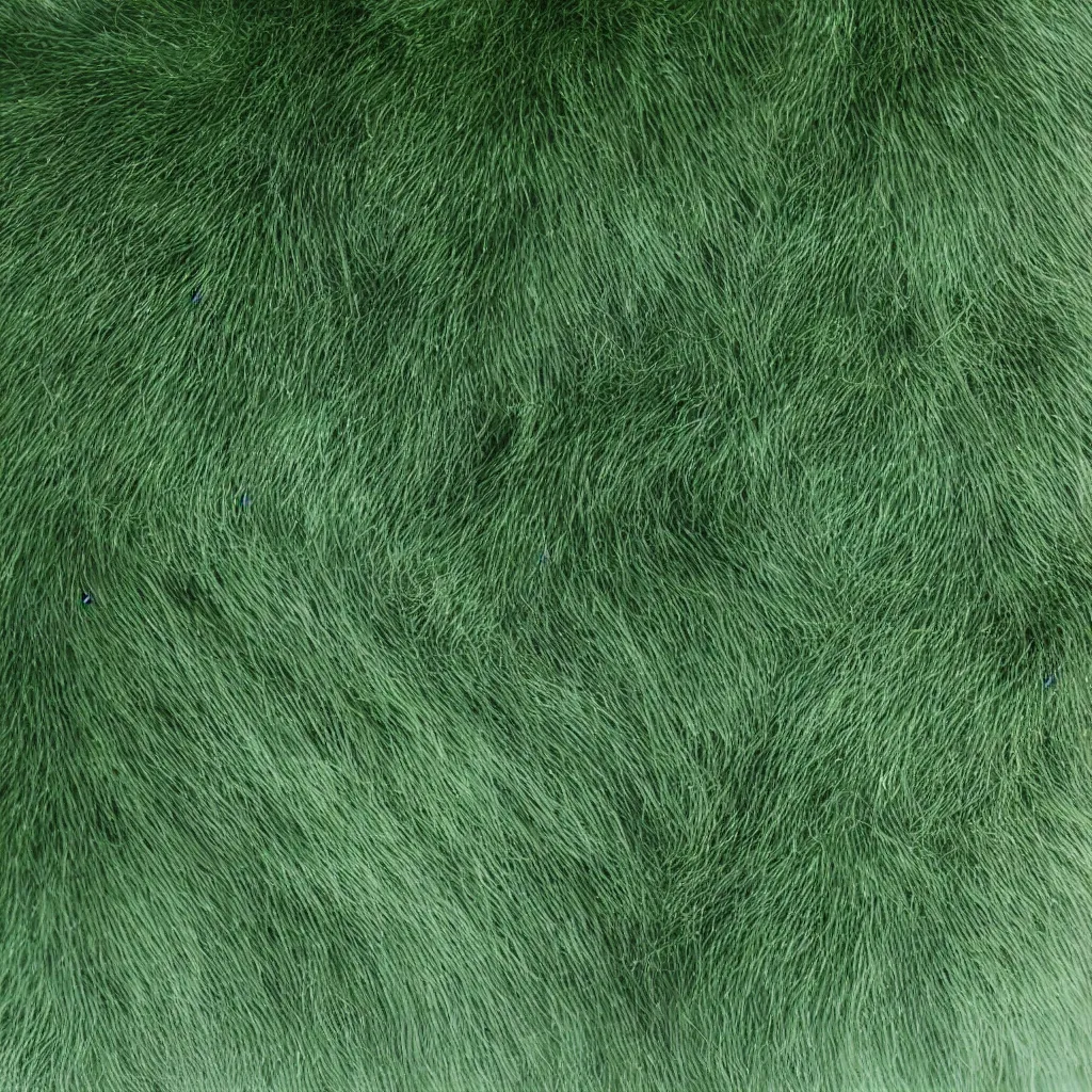 Image similar to green tinted fur texture, 8k