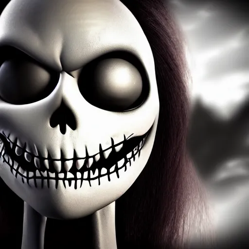 Image similar to photography realistic jack skellington