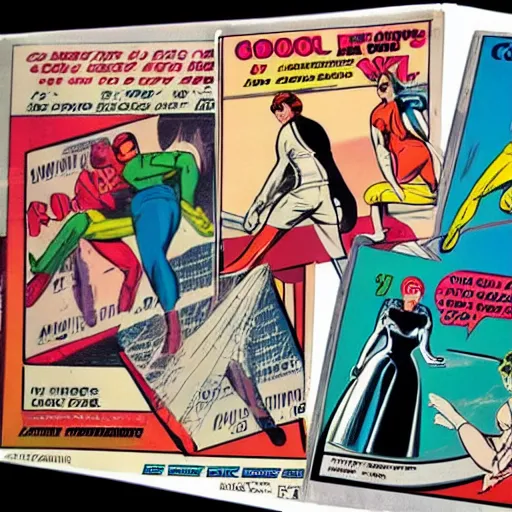 Image similar to color palette silver age comics