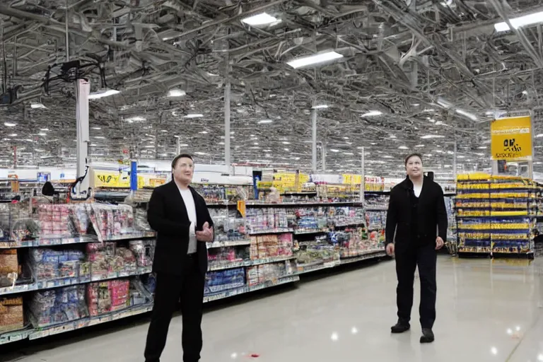 Image similar to elon musk exploding walmart