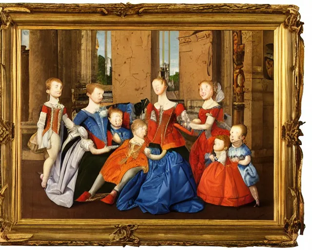 Prompt: a 1 6 0 0 s painting of rugrats