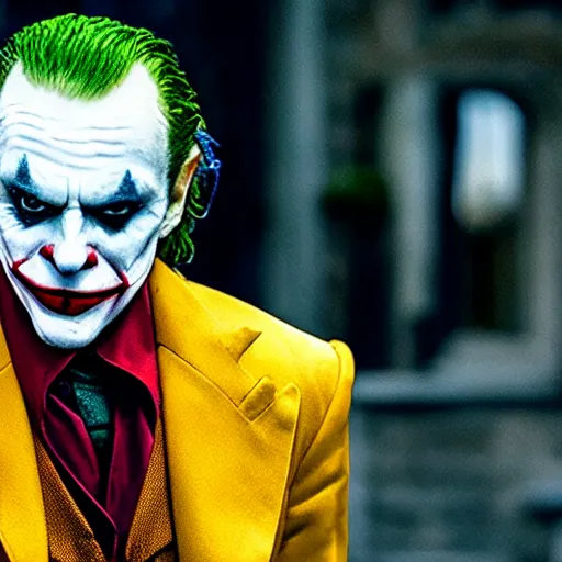 Image similar to film still of Jack Nicolson as joker in the new Joker movie