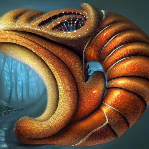 Prompt: fantasy art hyper realistic ai created interesting bizarre subconscious of a slug with fractal vignette edge fantastic art award winning best ultra detailed magnificent