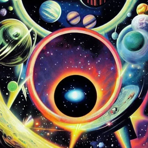 Image similar to album cover of a deep space star field. jack kirby, alex ross.