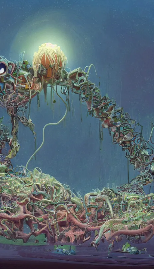 Prompt: The end of an organism, by Pixar Concept Artists