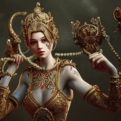 Prompt: wonderful princess, hyper detailed, background intricate and detailed, ornate 8 k gorgeous intricate detailed, octane render