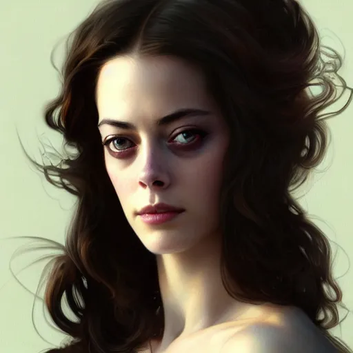 Image similar to beautiful Kaya Scodelario as Bat Girl, western, closeup, D&D, fantasy, intricate, elegant, highly detailed, digital painting, artstation, concept art, matte, sharp focus, illustration, art by Artgerm and Greg Rutkowski and Alphonse Mucha