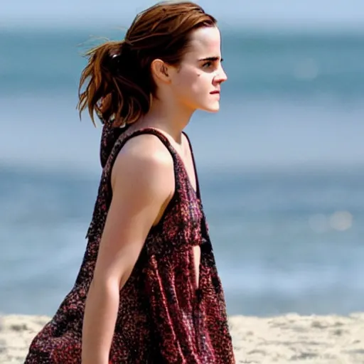 Image similar to emma watson on a beach