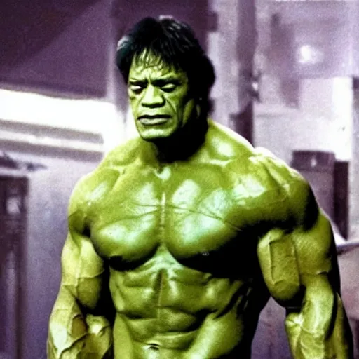 Image similar to the rock as the hulk