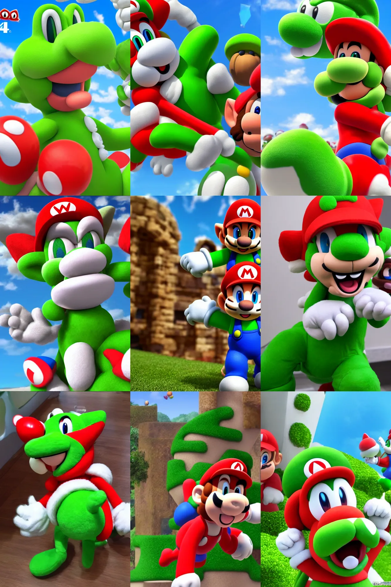 Cat Desguise As Yoshi Nintendo Photo 4 K Mario 3 D Stable 