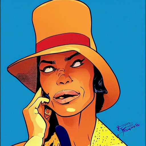 Image similar to rosario dawson retro minimalist portrait by jean giraud, moebius starwatcher comic, 8 k