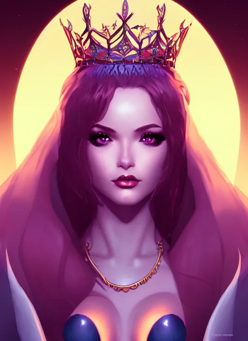 Image similar to queen of the night, highly detailed, artgerm style, artstation, soft light, sharp focus, illustration, character design, concept art