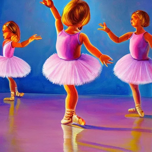 Image similar to painting of peanut dancing ballet, ballet studio, mirrors, hyperrealistic, photorealistic, lighting