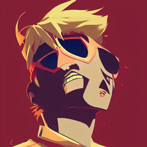 Image similar to face icon vector minimalist trigun, behance hd by jesper ejsing, by rhads, makoto shinkai and lois van baarle, ilya kuvshinov, rossdraws global illumination