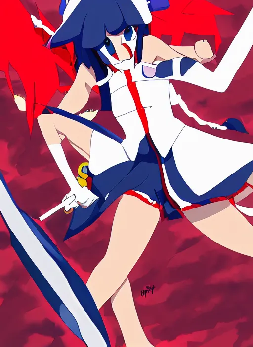 Image similar to kill la kill digital painting by studio trigger