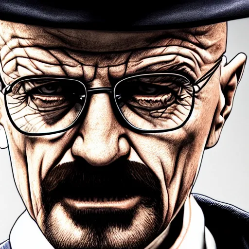 Image similar to walter white as joker, 8k, hyper Realistic, natural lighting