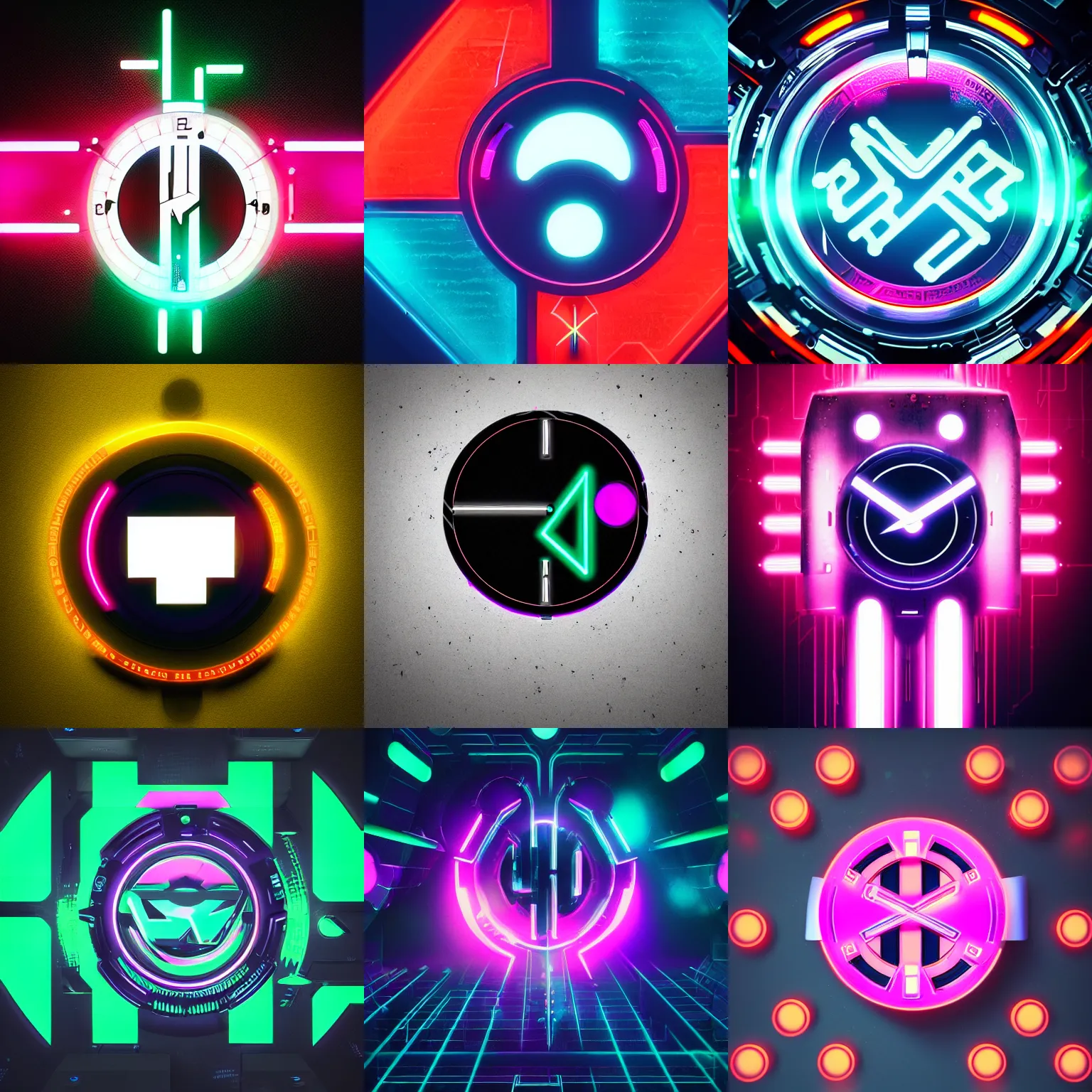Prompt: new design Tik-tok logo, colorful, cyberpunk, neon, future, very detailed, black background trending on artstation, octane lighting, atmospheric, 8k, no text