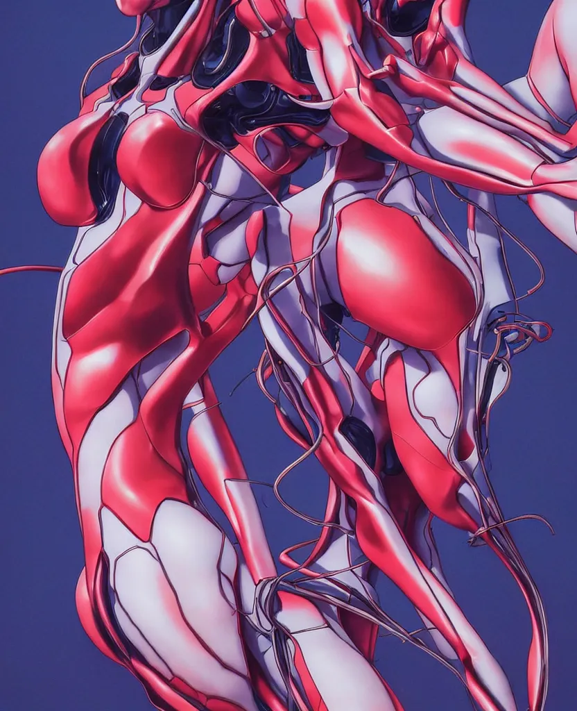 Image similar to neon genesis evangelion by artgerm and ernt haeckel, trending on artstation