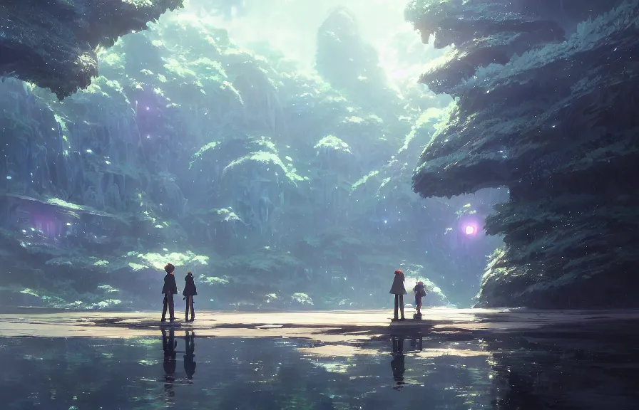 Image similar to makoto shinkai concept art of the spork polyp dimension, key visual, ambient lighting, highly detailed, digital painting, artstation, concept art, sharp focus, by makoto shinkai and akihiko yoshida and hidari and wlop and greg rutkowski