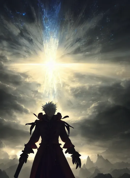 Image similar to a movie still from final fantasy xiv live action, thancred, evocative, mystical night, backlit, rim light, sharp focus, very very very very detailed, award winning, masterpiece digital painting by greg rutkowski, alex grey, marc adamus, beautiful dramatic lighting, artstation, 4 k wallpaper, style by peter deligdisch, peterdraws