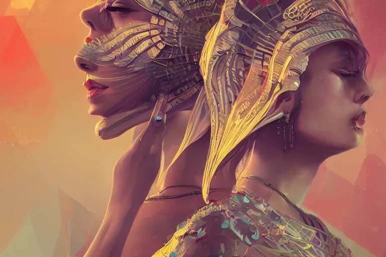 Prompt: photo of goddes of war in modern city, elegant, highly detailed, smooth, sharp focus, trippy dmt lsd psychedelic, illustration, beautiful, geometric, trending on artstation, cinematic, artwork by WLOP