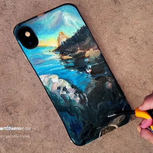 Image similar to cave paiting of an iPhone