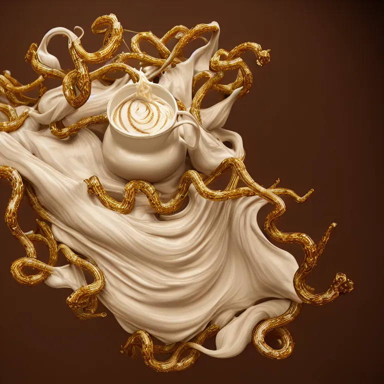 Image similar to wonderful princess of cream liquid vines with a liquid cream liquid skin, ornate 8 k gorgeous intricate liquid cream detailed, accent white lighting, dramatic light, octane render