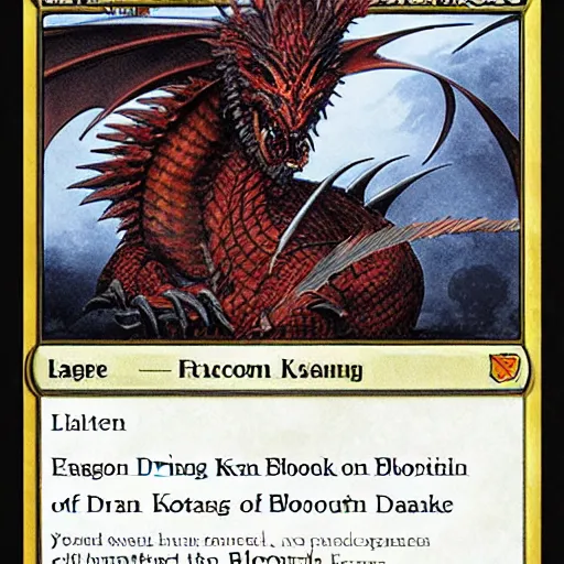 Prompt: dragon king of the bloodline of blades