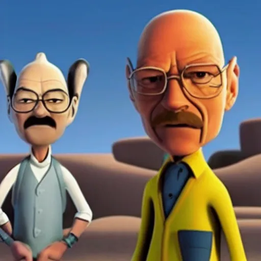 Image similar to A still of Walter White in Meet The Robinsons (2007)