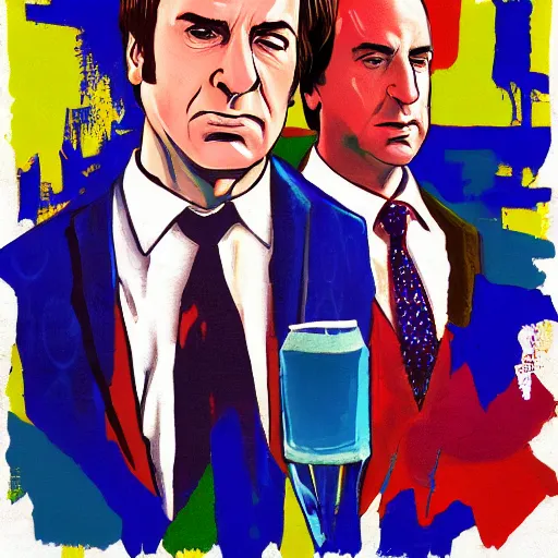 Prompt: Memphis art of Saul Goodman