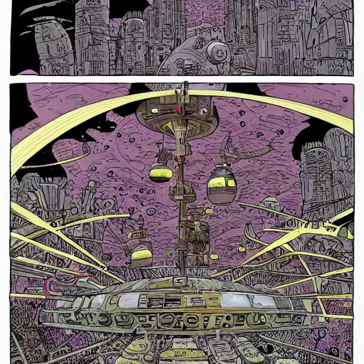 Image similar to Multiverse deep space settlement by Geoff Darrow