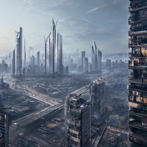 Image similar to dystopian sao paulo, 8 k, art by petter steen and daniel dociu and david edwards