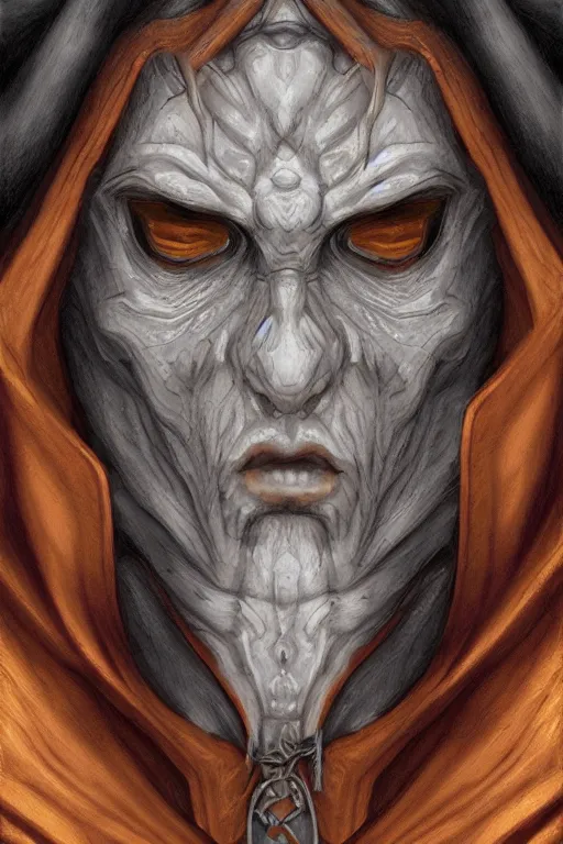 Prompt: portrait of robed mage | digital painting | highly detailed | kentaro miura