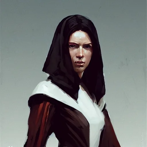 Image similar to portrait of a woman by greg rutkowski, jedi knight anya solo, black bob hair, tall and slender, star wars expanded universe, wearing white jumpsuit, she is about 2 0 years old, highly detailed portrait, digital painting, artstation, concept art, smooth, sharp foccus ilustration, artstation hq