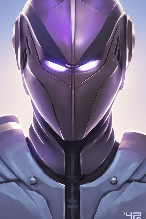 Image similar to epic mask helmet robot ninja portrait stylized as fornite style game design fanart by concept artist gervasio canda, behance hd by jesper ejsing, by rhads, makoto shinkai and lois van baarle, ilya kuvshinov, rossdraws global illumination radiating a glowing aura global illumination ray tracing hdr render in unreal engine 5