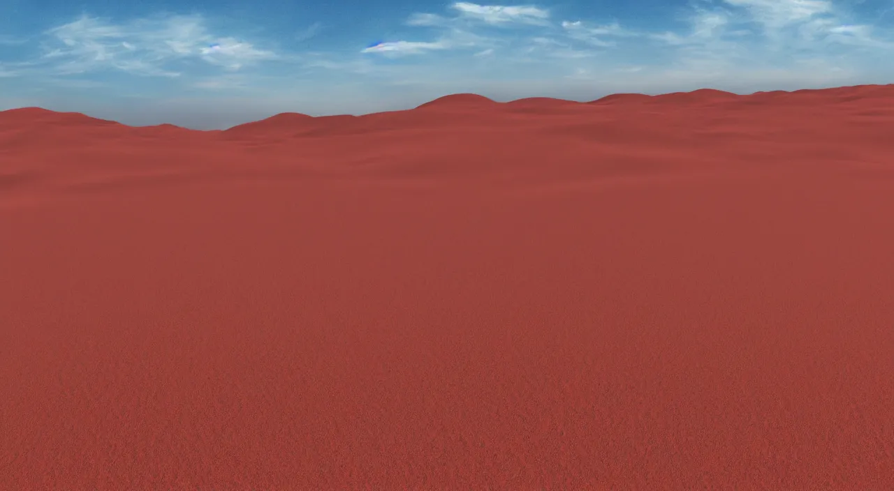 Prompt: Red sand deser dunes, realistic matte painting,