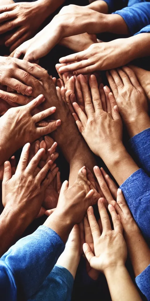 Prompt: a high resolution photo of hands praying